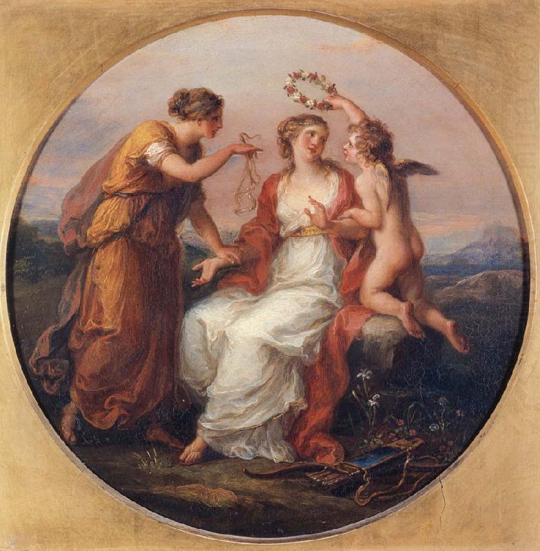 Die Schonheit,versucht von der Liebe,geleitet von der Klugheit, Angelica Kauffmann